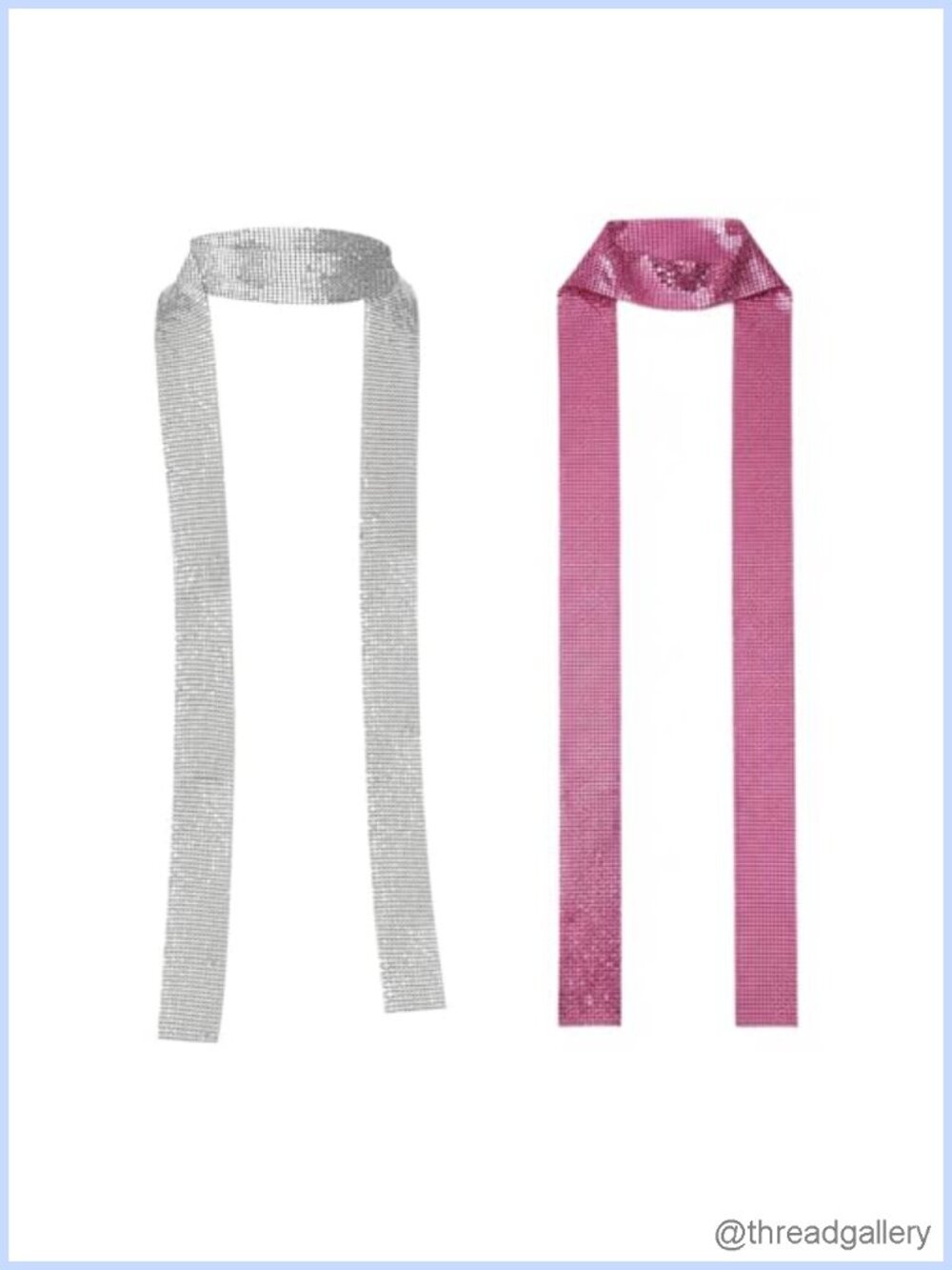 Glitter Sequin Skinny Scarf Long Neck Tie Party Evening Wear Accessory